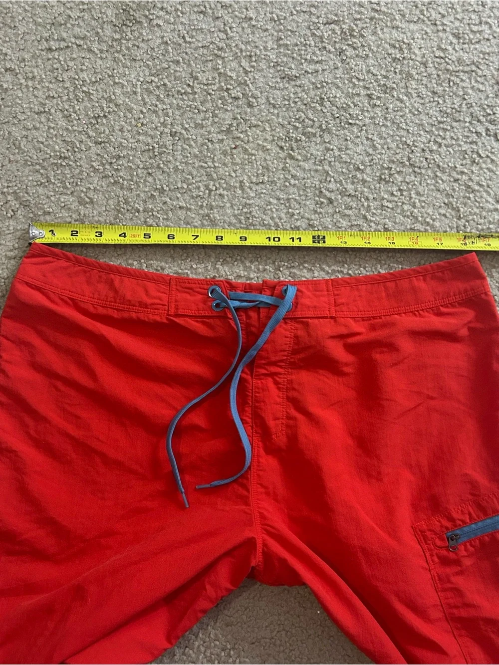 The North Face Board Shorts Mens 36 Red Zip Pocket 9”